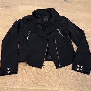 Express Black Jacket with Metallic Details